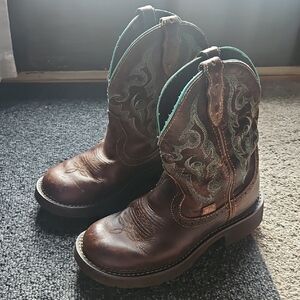 Cute And Casual Brown Leather Western Boots